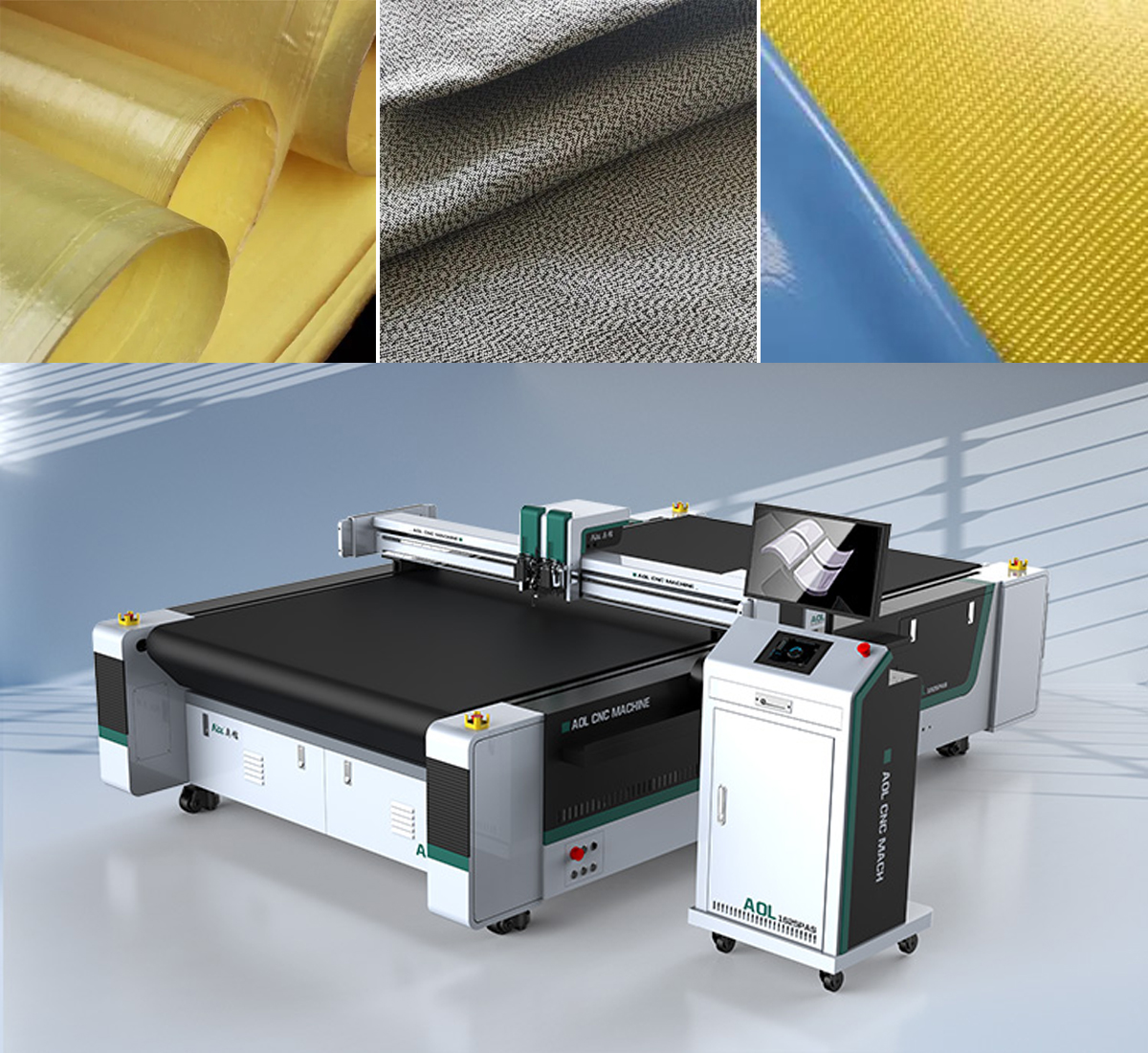 Auto bulletproof fabric cutting machine