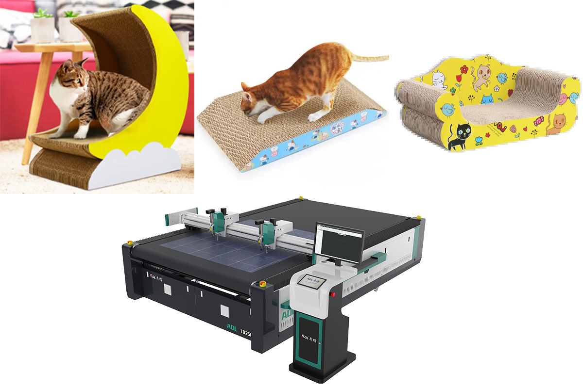 How does the cat scratching board CNC cutting machine apply to the cat scratching board？