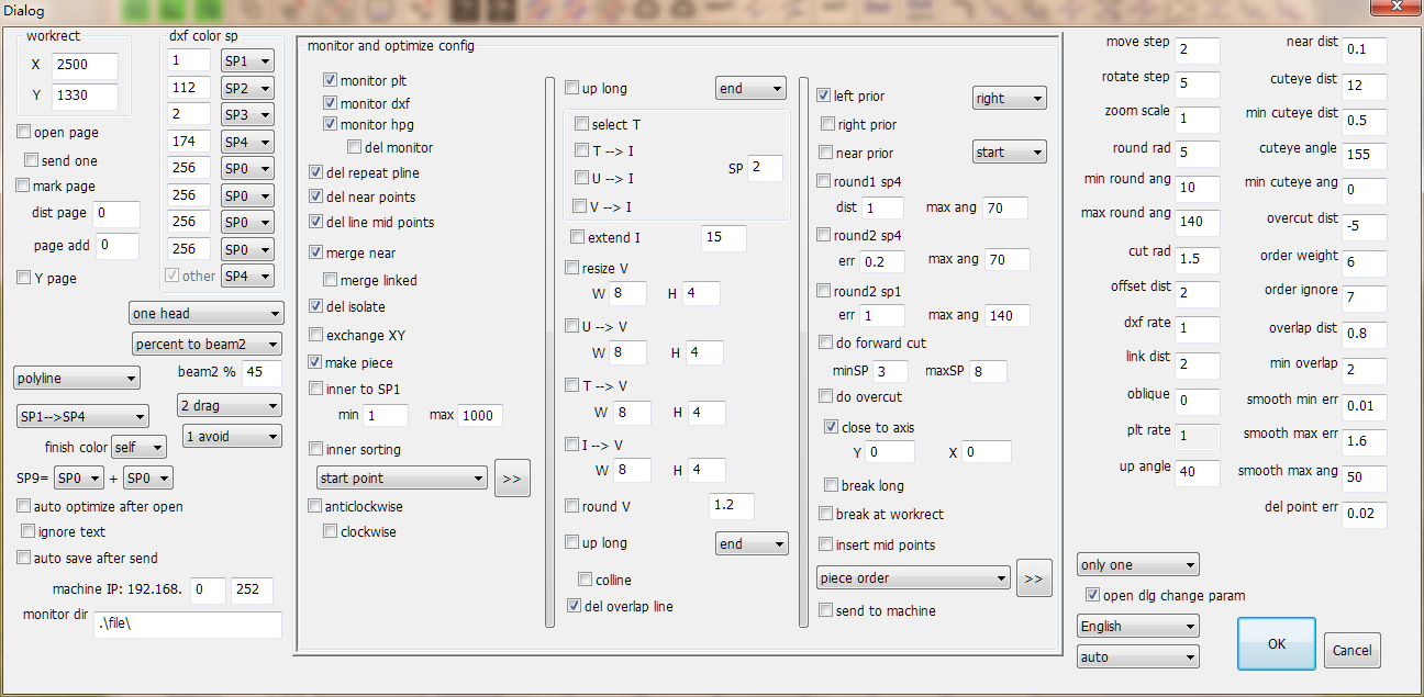 Page detailed settings